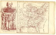 71x016.1 - Union General and Map of Civil War, Civil War Portraits from Winterthur's Magnus Collection